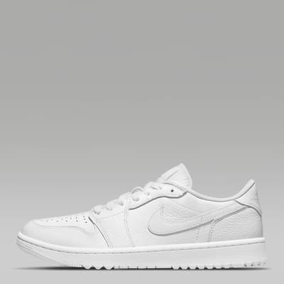 Men's White Nike Air Jordan 1 Low Trainers