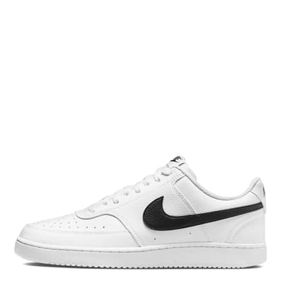 Men's White/Black Nike Court Vision Trainers