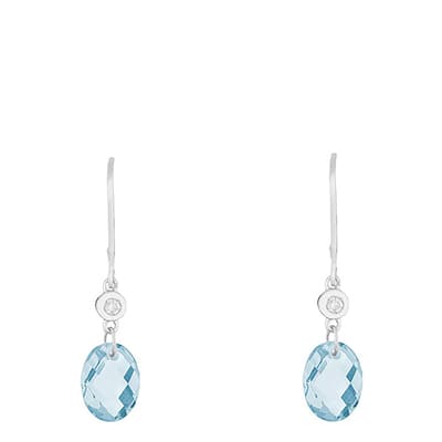 White Gold Olivia Topaz Earrings