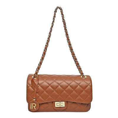 Brown Italian Leather Shoulder Bag
