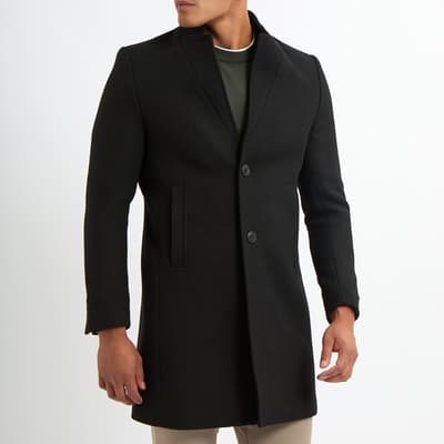 Black Costa Wool Blend Coat