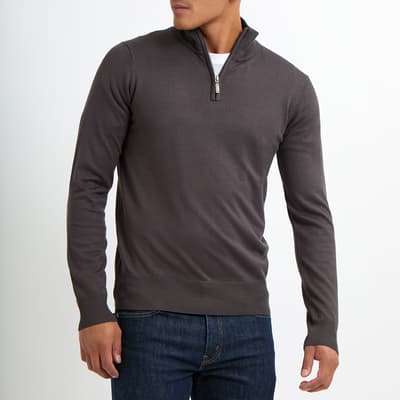 Graphite Quarter Zip Jumper