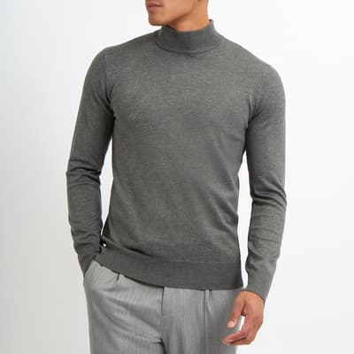 Grey Turtle Neck Jumper