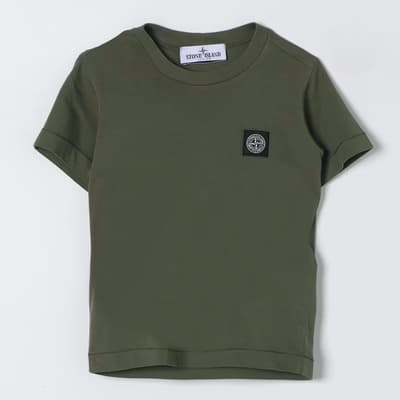 Green Patch Logo Cotton Jersey T-Shirt