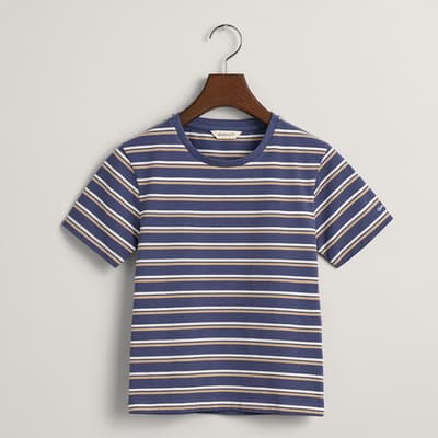 Teen's Navy Stripe Cotton Blend T-Shirt