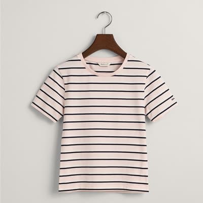 Teen's Pink Stripe Cotton Blend T-Shirt