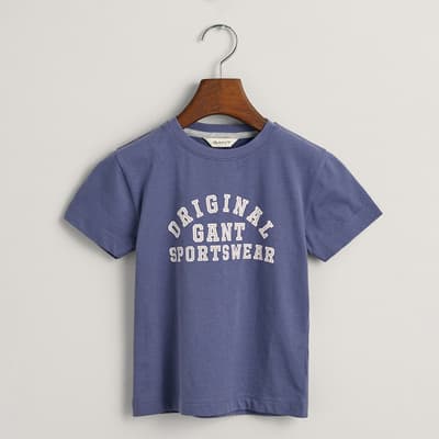 Kids Blue Original Sportswear Cotton T-Shirt