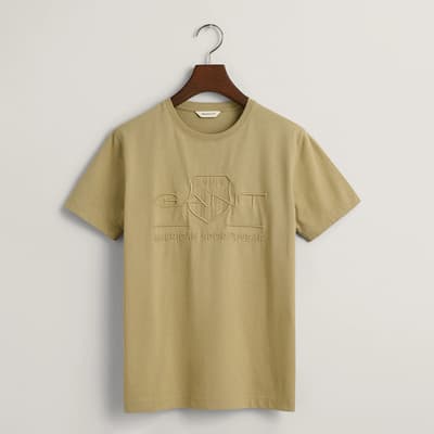 Teen's Beige Tonal Cotton T-Shirt