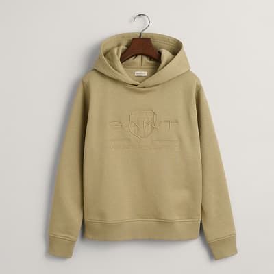 Teen's Camel Tonal As Cotton Blend Hoodie