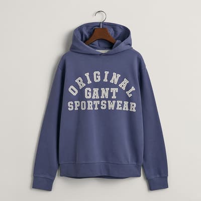 Teen's Blue Original Sportswear Cotton Blend Hoodie