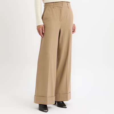 Bone Wool Blend Trouser