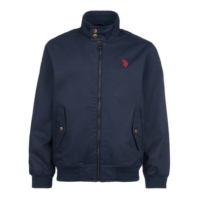 Boy's Navy Twill Harrington Cotton Jacket