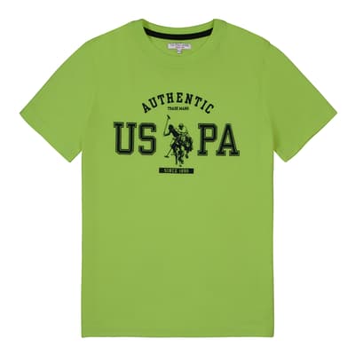 Boy's Green Authentic Cotton T-Shirt