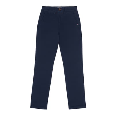 Boy's Navy Classic Stretch Cotton Blend Chinos