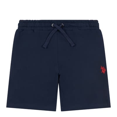 Boy's Navy Drawstring Cotton Shorts