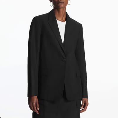 Black Sisyah Linen Blazer