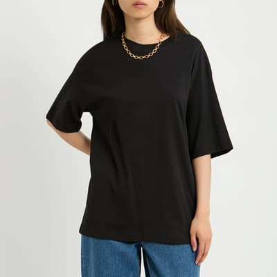 Black Lucca boyfriend Cotton T-Shirt