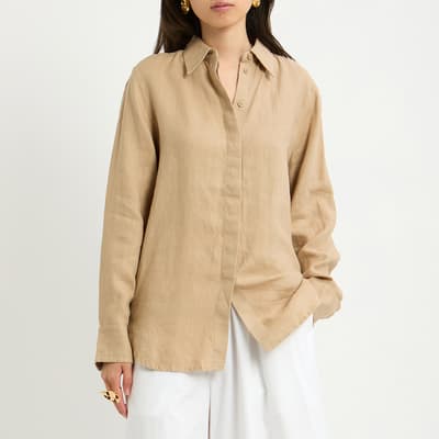 Beige Abalones Linen Shirt