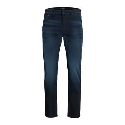 Blue Denim Cotton Blend Jeans