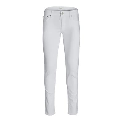 White Denim Cotton Jeans