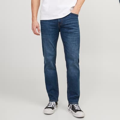 Blue Denim Cotton Blend Jeans