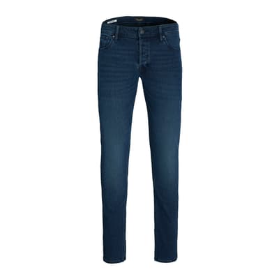 Blue Denim Cotton Blend Jeans