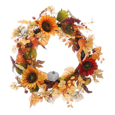 65cm Sunflower Autumnal Wreath