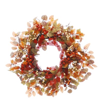 56cm Leaves Autumnal Leaves Wreath