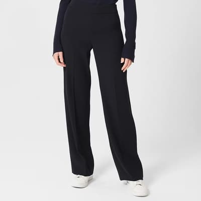 Navy Abigail Wide Leg Trousers