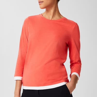 Coral Amelie Cotton Top