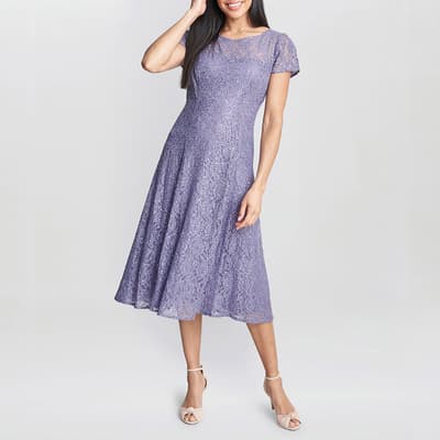 Lilac Genny Cap Sleeve Midi Length