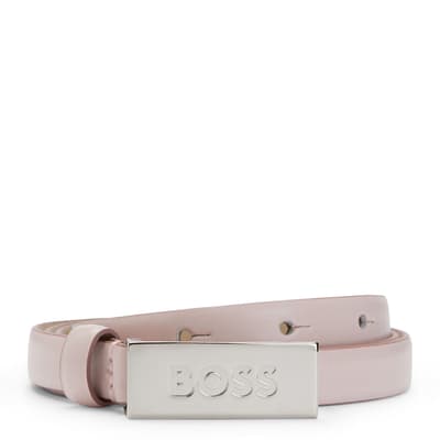 Pink Amber Leather Belt