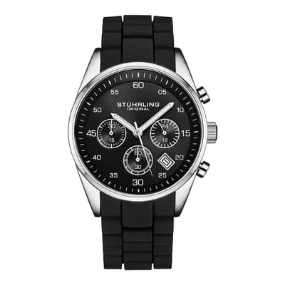 Men's Black Quartz Chronograph Watch 42mm