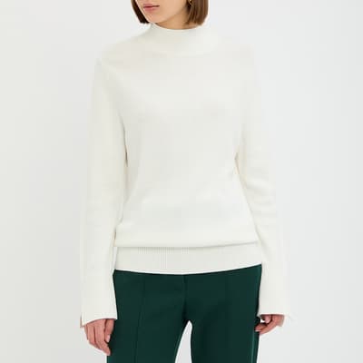 Ivory Glory High Neck Cashmere Blend Jumper