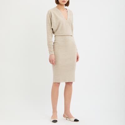 Stone Jenna Ruched Sleeve Knit Dress