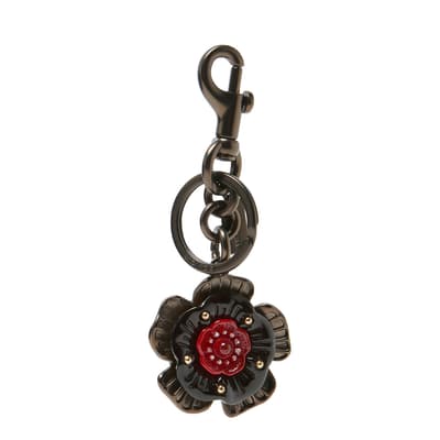 Cherry Metal And Resin Tea Rose Bag Charm