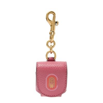 Gold, Red Retro Coach Earbud Case Bag Charm