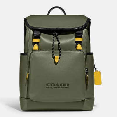 Army Green Multi League Flap Backpack