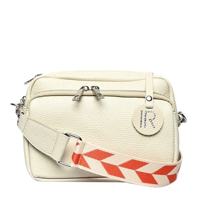 Cream Leather Crossbody Bag