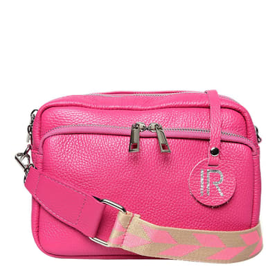 Pink Leather Crossbody Bag