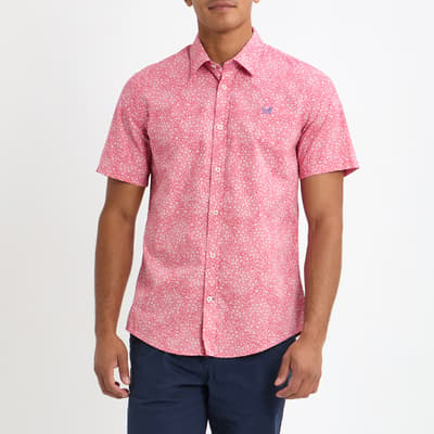 Pink Ditsy Cotton Print Shirt