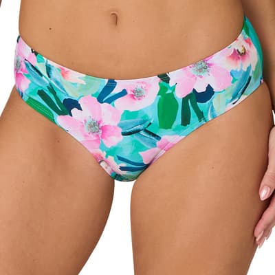 Turquoise Peonies Louise Bikini Pant