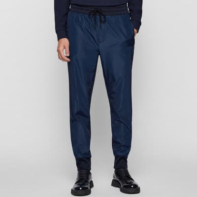 Dark Blue Lamont Cotton Blend Joggers