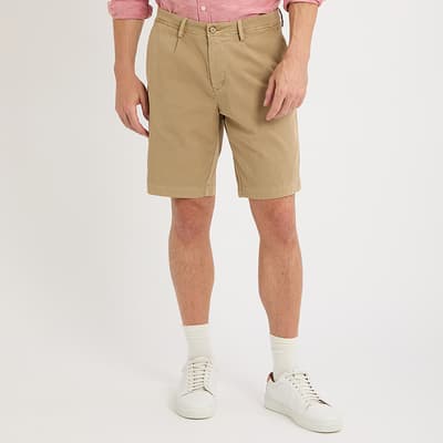 Beige Slice Shorts