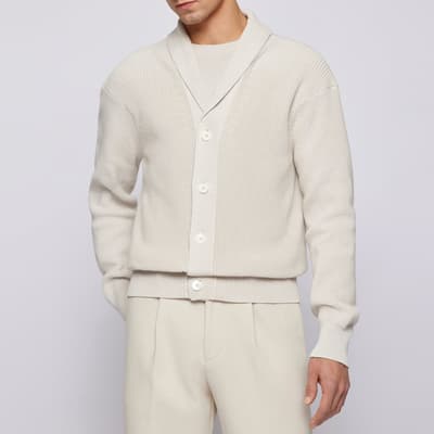 Cream Etion V-Neck Cotton Cardigan