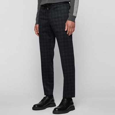 Charcoal Genius Check Trousers