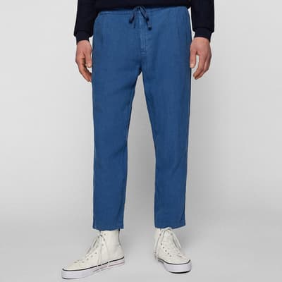 Blue Slose Linen Trousers