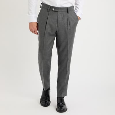 Grey Perin Pleated Trousers
