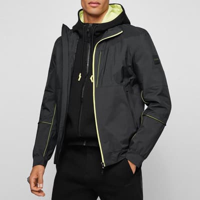 Black Amerigo Contrast Tipping Jacket