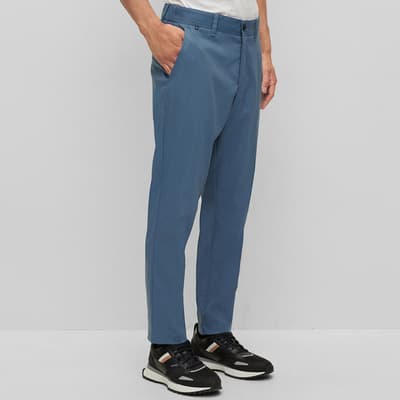 Blue Perin Straight Trousers